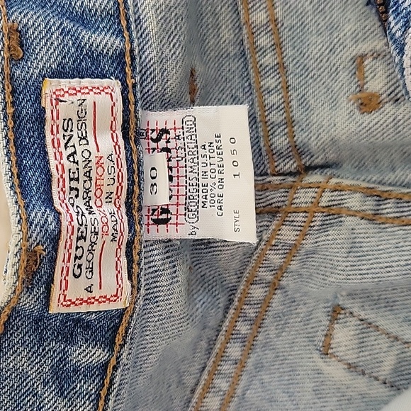 Vintage Guess USA Slim 80’s Mom Jeans High Rise Light Wash 27 - Picture 3 of 6